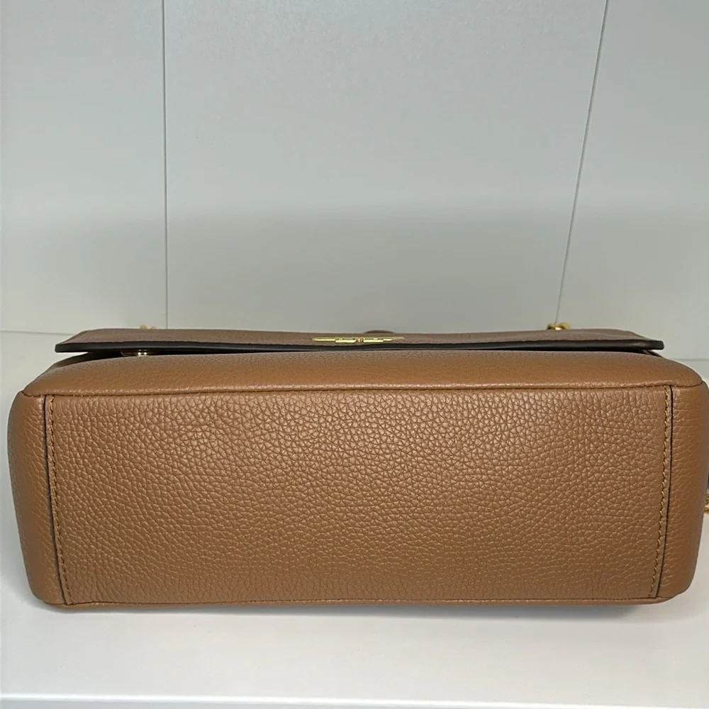 Tory Burch Britten Flap Shoulder Bag— Bark/209 - Picture 14 of 14